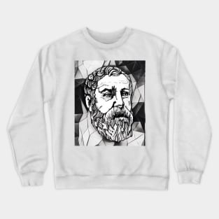 Hero of Alexandria Black and White Portrait | Hero of Alexandria Artwork 9 Crewneck Sweatshirt